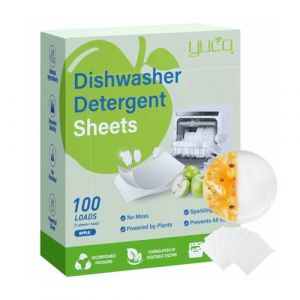 ComPDCVD 100 pi&egrave;ces de Tablettes Lave-Vaisselle feuilles pour lave-vaisselle pour un nettoyage puissant Pastilles Lave D&eacute;graisse Fait Briller Sans Traces Parfum de pomme (CHENDUKJ, neuf)