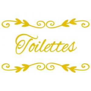 STICKER TOILETTES. STICKER DE PORTE STYLE CHIC. STICKER DÉCORATIF PORTE. AUTOCOLLANT PORTE PIÈCES DE VIE. DÉCORATION PORTE INTÉRIEUR. STICKER DE PORTE AVEC NOM DE PIÈCE (Forum France, neuf)