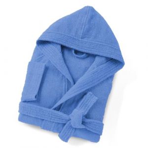 HOME ZEN HOUSEHOLD LINEN Robe Unisexe ARTICOLO Sophie en &Eacute;ponge de Coton, 400g/m&sup2;, avec Capuche et Poches, Tailles S-3XL, 8 Couleurs, bleu, L (EUROSTYLE, neuf)