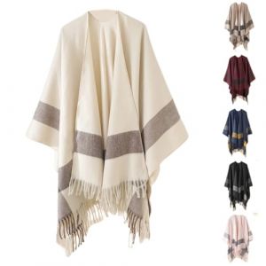 G&eacute;n&eacute;rique Poncho Ch&acirc;le Femme &Eacute;charpe Cape &Eacute;paissie El&eacute;gant Chaud Hiver Grand Taille Foulard Chaud Ouverture Cachemire d'imitation Douce Ch&acirc;le Cadeau de No&euml;l pour Femme (qieycgd, neuf)