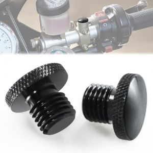 Bouchon De Retroviseur Moto, Trou Antirouille Universels M10x1.25 Bouchon Retro, Bouchon de Trou de rétroviseur moto en Aluminium CNC, Cache Retroviseur Moto, 1 x M10 Clockwise + 1 x M10 Anticlockwise (YLXFF-EU, neuf)