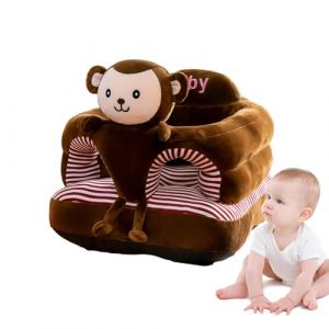 Humkopnl Coussin de Canape Bébé - Support De Siège De Canapé en Forme d'animal 360° - Remplaçable Doux Coussin Bebe Assis Canapé en Peluche Forme Animaux Mignon pour Tout-Petits (minhuk, neuf)