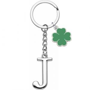 YJYJZX Porte-clés avec Lettre Initiale A-Z 26 Pendentif en Argent - Cadeau pour Amis, Soeurs, Femme et Homme Anniversaire (yiwushiwojudianzishangwuyouxiangongsi, neuf)