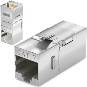 HB-DIGITAL Keystone Adaptateur coudé RJ45 Cat.7 - Coudé à 90° - CAT7 STP - Module réseau jusqu'à 1000 MHz - 10 Gbit/s - Rétrocompatible (Cat8, Cat7, Cat6, Cat5e) (HB-DIGITAL, neuf)
