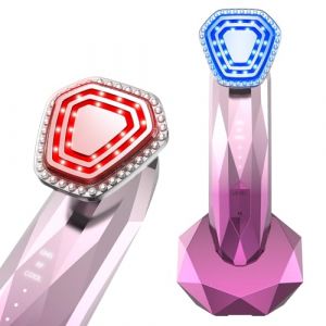 Appareil Radiofréquence Lifting Visage, Ibtyzo Appareil Visage Lifting EMS Appareil Anti Rides Visage 6 en 1 RF Masseur Visage Radiofréquence Visage Bleu Rouge Lumière Visage Massage visage Anti-âge (Tyoka-EU, neuf)