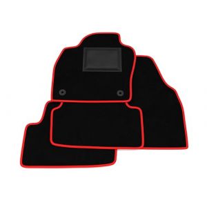 Tapis compatibles avec Seat Ibiza 2017-2022, bord rouge, kit de tapis de voiture personnalis&eacute;, tapis de voiture, tapis de voiture, tapis de voiture, tapis de voiture (Somer Car, neuf)