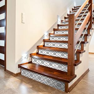 Funlife Contremarche Escalier Lanterne Autocollant Stickers Carrelage Imperméable d’escalier Murales Motif Auto-Adheisve 100x18cmx14pcs (Astrkiz Home Decor, neuf)
