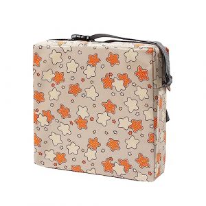 Chickwin Coussin Rehausseur Chaise Enfant, Chaise Haute Bébé Portable Réhausseur Coussin de Siège Ajustable Démontable Confortable Eponge Coussins pour Salle à Manger (32x32x8cm,Étoiles kaki) (chickwing, neuf)