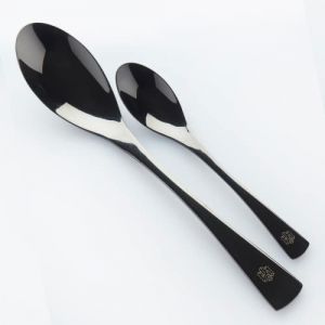 Chef Frank Haasnoot Set Cuillères Rocher Noir 2 Pièces Quenelle Haute Qualité Outils Culinaires Ustensiles (Frank Haasnoot Shop, neuf)