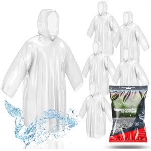 Travelfreund® Veste de pluie jetable et jetable avec capuche – Taille unique – Cape de pluie – Poncho de pluie – Cape de pluie – Transparent et imperméable pour vélo et adulte – Unisexe (quantité au (TK Gruppe GmbH, neuf)