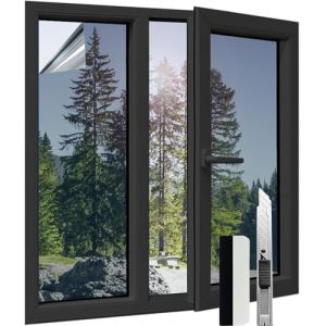 Gutsbox Film Miroir pour Fenetre 70x400cm Film Miroir Fenêtre, Papier Vitre Anti Regard, Anti Chaleur, Anti UV avec Couteau pour Salon, Chambre, Bureau, Hôtel (DA DAI, neuf)