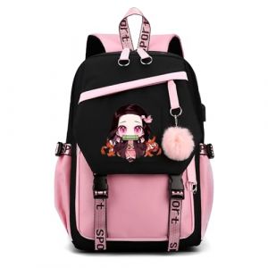 Demon Sacs à Dos, Demon Sac Eastpak, Demo Slayr Voyage Sac Dos, Backpack Sac a Dos Fille Collège, pour Filles (PQKL-Toy, neuf)