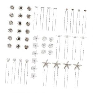 PACKOVE 30 Pièces Épingles à Cheveux Spiralées et U pour Mariage Accessoires Élégants pour Coiffure et Événements Spéciaux (Spring TU, neuf)