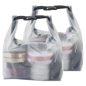 2 PcsTrousse de Toilette &Eacute;tanche en EVA, Grande Trousse de Maquillage de Voyage Impermeable Transparente, Trousse de Douche avec Poign&eacute;e pour Toilette, Voyage, Camping (Kexiangkeji, neuf)
