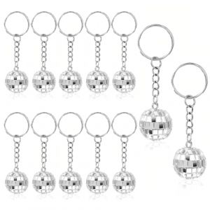 CATOR Lot de 12 boules &agrave; facettes, boule disco deco, boule a facette, Boule &agrave; facettes, Argent&eacute;, &Agrave; suspendre, D&eacute;coration pour sapin de No&euml;l, f&ecirc;te, mariage, maison, effet lumineux (2 cm) (QUQU JIANING, neuf)