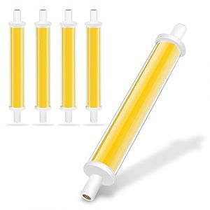Ampoule LED R7S 118mm 30w Dimmable, R7S 118mm LED COB Light Replacement pour ampoule halog&egrave;ne 300W, lampe lin&eacute;aire &agrave; r&eacute;flecteur double extr&eacute;mit&eacute; COB, pas de scintillement,Natural white,118mm 30W 4pcs (TaiYuanYiHeMaoYiYouXianGongSi, neuf)
