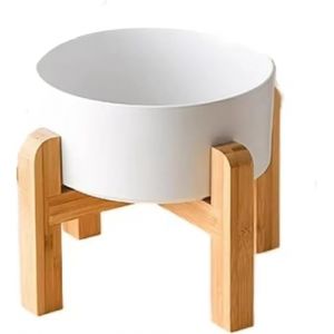 G&eacute;n&eacute;rique Gamelle Double Sur&eacute;lev&eacute;e C&eacute;ramique pour Gros Chiens,Mangeoires pour Animaux Compagnie, Bol pour Chat Fournitures d'alimentation pour Chiens Petite,Moyenne et Grande Taille avec Support Bois (Zhang cheng shangcheng, neuf)