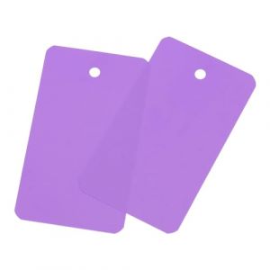 QUARKZMAN Étiquettes en Plastique Imperméables avec Œillet Étiquettes D'Expédition Vierges Étiquettes Vierges, Marquage Des Vannes, 4x7cm/1.57x2.76 Pouces, Lot de 100, Violet (QUARKZMAN, neuf)