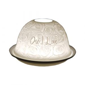 Cello Photophore en porcelaine Lithophane,Motif One I Love,Tasses parfum&eacute;es en violoncelle et bases lumineuses LED,Superbe image lumineuse (Blaydon UK Ltd, neuf)