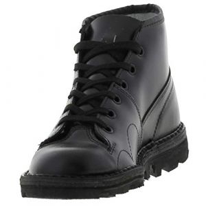 Grafters - Bottines r&eacute;tro en cuir - Homme (44 FR) (Noir) (534KO-EU, neuf)