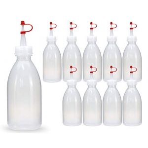 10x 250 ml bouteille en plastique LDPE bouteille à presser bouteille de laboratoire bouteille à garnir bouteille en plastique vaporisateur avec embout doseur ou bouchon d'égouttage (Octopus Concept GmbH, neuf)