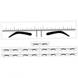 TOKIDNY 10 Pièces Règle De Mesure Modèles De Maquillage Des Sourcils Pochoir De Sourcil De Tatouage Positionnement Des Sourcils Modèle De Sourcil Stickers Pochoir Guide Sourcils Pvc (Runiong, neuf)