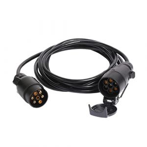 Feuunly 3,5M Rallonge Remorque, Prise 7 Broches Male Femelle Rallonge Cable Remorque 12V,Rallonge Cable Remorque 7 Broches pour Camions Bateaux Voiture RV Tracteur (3,5M Rallonge Remorque) (Feuunly, neuf)