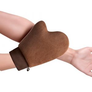 wilcractk Gant Pour Autobronzant Applicateur Corps Et Visage Marron Velours Double Face Résistant Lavable Pour Application De Crème Solaire Huile Et Lait Corporel (zhumaodianzishangwu, neuf)