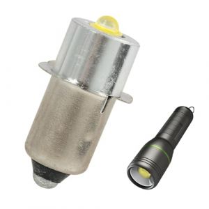 Ampoule LED de Remplacement P13.5S 3V pour Lampes Torches, Lampe de Travail et Stylo-Lampe, 3W, Haute Luminosité, Longue Durée de Vie, Installation Facile, Compatible avec Maglite 2D et Autres (BangShengMingChen, neuf)