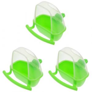 Mipcase 3pi&egrave;ces Distributeur De Nourriture pour Oiseaux Transparent Bo&icirc;te Anti-d&eacute;bordement pour Oiseaux Mangeoire Suspendue Pratique pour Perroquets Et Calopsittes (andy wang, neuf)