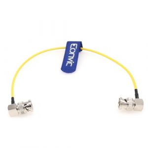 Eonvic C&acirc;ble Coaxial 12 G HD-SDI BNC vers BNC M&acirc;le 75 Ohm Multicolore pour Cam&eacute;ra RF et Moniteur Vid&eacute;o Flexible et Fin (Jaune RA vers RA, 30 cm) (Easy Top Connect, neuf)