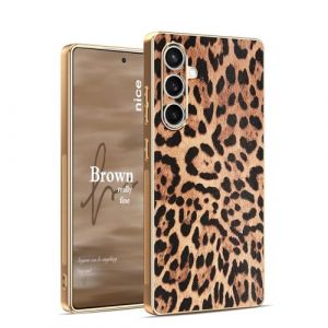 YUECXIN Coque pour Samsung Galaxy A16 4G/5G, &Eacute;tui Ultra-Mince et Antichoc &agrave; Mode L&eacute;opard Marron Mignon, Housse Compatible avec la Recharge sans Fil, Cadeau pour Filles. L&eacute;opard (YUECXIN, neuf)