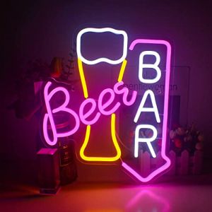 Wanxing Enseigne n&eacute;on pour d&eacute;coration murale, lampe n&eacute;on pour bar &agrave; bi&egrave;re, panneau lumineux n&eacute;on pour bar, bar &agrave; bi&egrave;re, d&eacute;coration d'int&eacute;rieur, magasin, bo&icirc;te de nuit (QYX Neon, neuf)