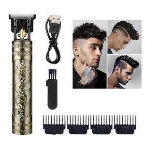 Tondeuse Cheveux Hommes,Tondeuse Barbe Electriques Professionnel,Tondeuse &Agrave; Barbe Avec Outils Professionnels,Rasoir &Eacute;lectrique,Tondeuse Cheveux en T Sans Fil &Eacute;lectrique,Rechargeable Hair Clipper,B (LEdoudouLE, neuf)