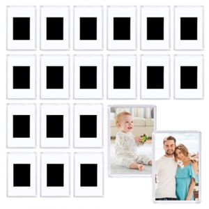 20 Pièce Petits Cadres Photo Magnétiques 7x4,5cm Cadre Photo Magnetique Frigo, Magnet Photo Frigo, Mini Cadre Photo, Aimants Frigos, Aimants Photo pour Réfrigérateur, Cadres Magnétiques (USMSXZS, neuf)