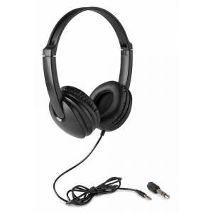 VONYX VH100 Casque Audio - Noir, Serre-Tête Confortable Rembourré et Réglable, Bonne Reproduction des Basses, Livré avec Adaptateur Jack 3,5/6,35, Idéal pour Écouter de la Musique (Sono Matériel, neuf)