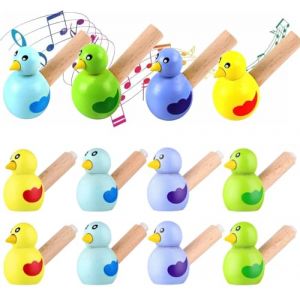 Heyumybit Sifflet Oiseaux,8 Pi&egrave;ces Sifflet en Bois Enfant,Sifflets Oiseau Bruiteurs Gar&ccedil;on Fille,Sifflets Dessin&eacute;e Color&eacute;s pour Enfant Anniversaires No&euml;l Vacances (Heyumybit, neuf)
