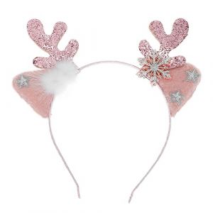 Gogogmee 1 Pc Bandeau lumi cute déco noel déco de noel accessoires pour cheveux de Noël costume de fête de noël cerceau de cheveux de cerf de noël coiffe de noël Acier inoxydable rose (Kolding Luo, neuf)