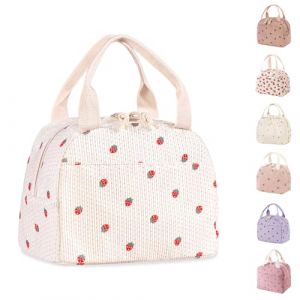 Sac Isotherme Repas Femme Enfant Glaciere Souple Petit Sac Lunch Bag Repas Pochette Lunch Box Isotherme Bebe Rentree Scolaire pour Travail Pique Nique Voyages Picnic Bureau Cadeau Femme (Topbino, neuf)