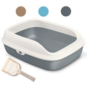 BPS Liti&egrave;re en Plastique pour Chats et Animaux Domestiques Avec Pelle Tailles 40.5 x 30 x 13.8 cm (BPS SHOP, neuf)
