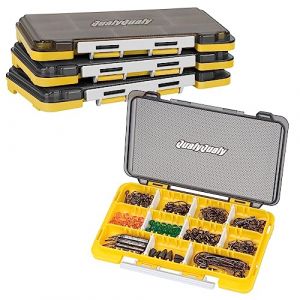 QualyQualy 4 Pi&egrave;ces Bo&icirc;te &agrave; P&ecirc;che Bo&icirc;te de Rangement &eacute;tanche en Plastique P&ecirc;che Accessoires Bo&icirc;tes de Rangement &agrave; 10 Compartiments pour App&acirc;ts de P&ecirc;che pour Leurres (Jaune, 4 Pi&egrave;ces) (FUSANG Ltd., neuf)
