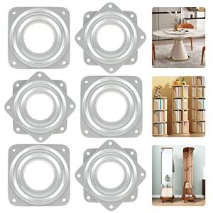 Plateau Tournant à 360 Degrés 6 Pièces Plateau Tournant en Métal Plateau Tournant Plateau Tournant TV Plaque Tournante Carrée de 4 Plaque Pivotante à Roulement à Billes pour Bureau Meubles (huahaoda Bao, neuf)