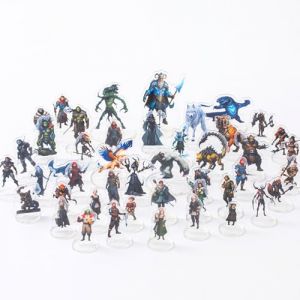 DND Miniatures Bulk Arctique Theme Dungeons and Dragons Starter Set 2D Figurines D&D 5E Terrain Minis Kit Pathfinder Map Flat Figures TTRPG Adventures Accessoires de Table RPG Fournitures DM Joueurs-B (iPeau, neuf)