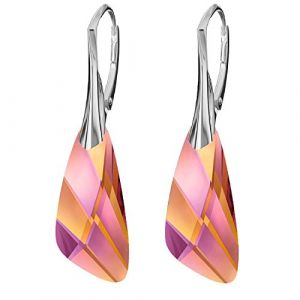 Boucles D'oreilles Femme Argent 925 Ailes - Bijoux avec Cristaux - Bijoux Femme avec Boite Cadeau - &eacute;l&eacute;gantes et tendance Boucles D'oreilles - Optez pour les Cristaux Cadeau (Astral Pink) (Panda-Jewellery, neuf)