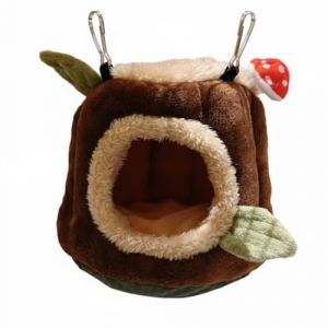 MotiveTech Abri Suspendu Chaud en Peluche pour Oiseaux, Lit Chaud et Confortable pour Perruches et Perroquets, Suspension Facile pour Voli&egrave;re, Abri d'hiver pour Petits Oiseaux de Compagnie, M (EasyTutorGift, neuf)