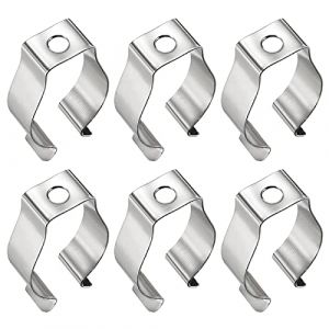 QUARKZMAN T8 LED Tube Clips x 10PCS U Clips Support Montage Accessoires pour Fixation Lumière Tubes, [Argent, Nickelé] (QUARKZMAN, neuf)