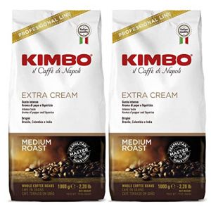 Kimbo Lot de 2 grains de caf&eacute; expresso extra cr&egrave;me 2 x 1 kg (Tdistribuzione, neuf)