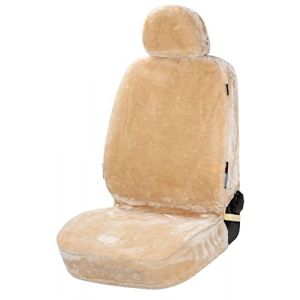 Walser Housse de si&egrave;ge de Voiture Teddy, Housse de si&egrave;ge en Fourrure Artificielle, Housse v&eacute;g&eacute;talienne en Optique de Fourrure Beige (WALSER - Le meilleur pour votre voiture, neuf)