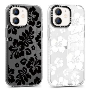 Xylota 2 Pièces Coque pour iPhone 12 Mini 5,4",Transparente Étui avec Aesthetic Motif Fleur, Mince TPU Bumper Silicone Housse Clair Antichoc Protection Filles Femmes Case Cover pour iPhone 12 Mini, 36 (AMCREST HOLDINGS, neuf)