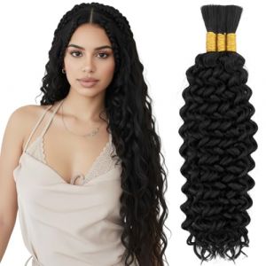 Silk-co Tissage Bresilien Cheveux Humain Vierges Br&eacute;silien 3 Bundles Deep wave Boho Braids Meches Human Hair Tissage Naturel Cheveux Humain Bresilien M&egrave;ches Bresiliennes Noir Naturel (20 Pouces/110g) (Ritera Flagship, neuf)